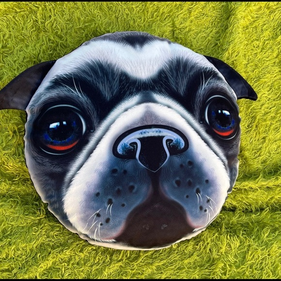 Plush Pug Pillow 17 Inches - Picture 4 of 4